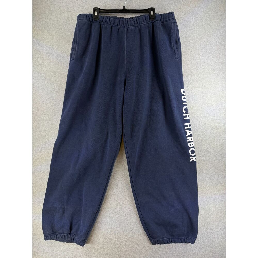 Grundens Dutch Harbor Men’s 3X Navy Blue Sweatpants Joggers Fishing Logo 3732